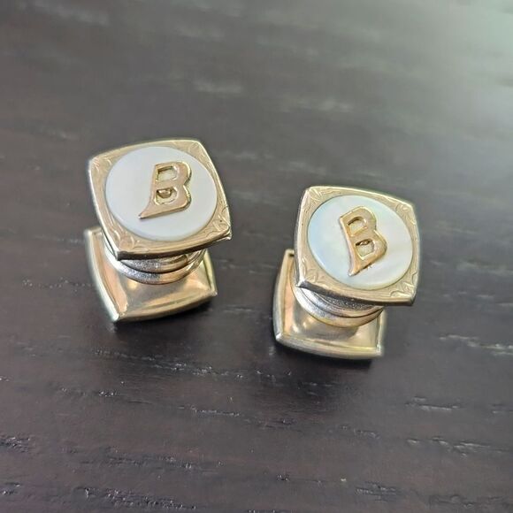 Bear & Wilde | Kum-A-Part Mother of Pearl French Cufflinks - Picture 1 of 6